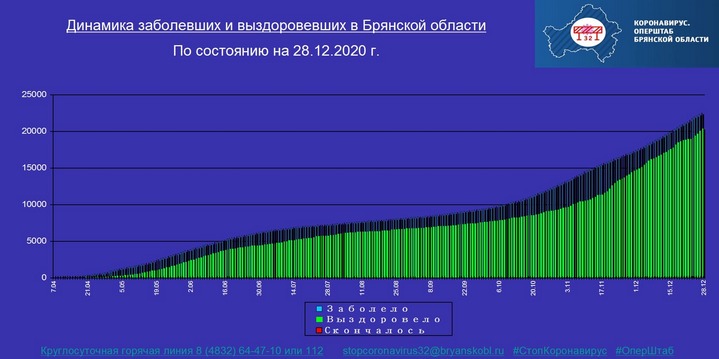 Коронавирус в Брянской области - ситуация на 28 декабря 2020